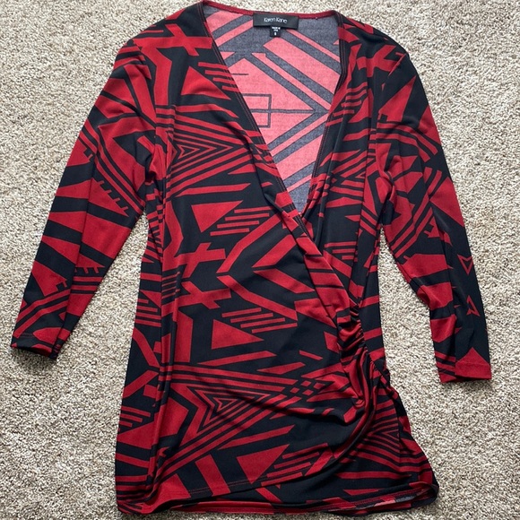 Karen Kane Tops - Red and black Karen Kane blouse